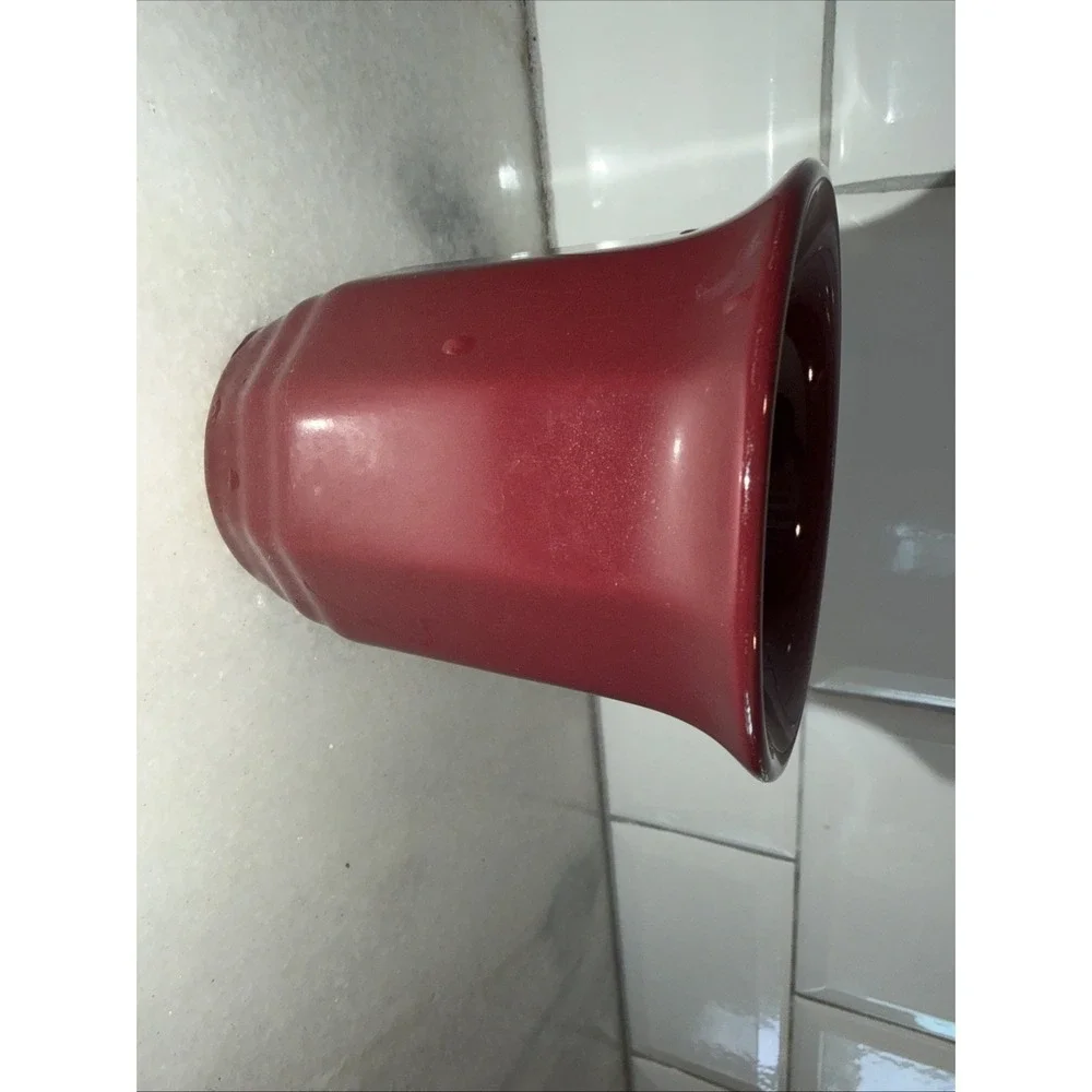 Vtg Ceramic Shell Burgundy Dish  Pfaltzgraff  Soap With Matching Water Cup GW992